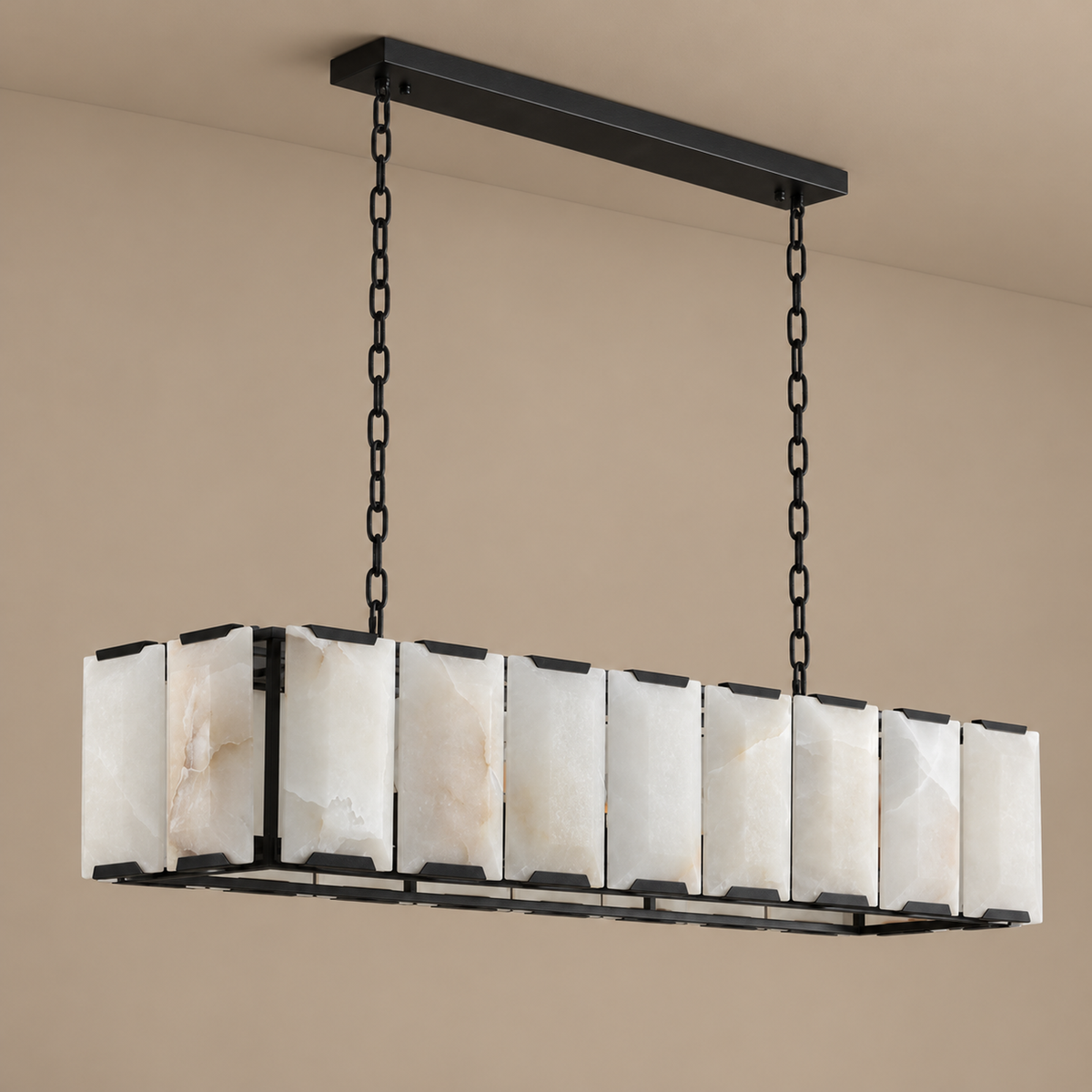 Candeeiro de Teto Linear Preto em Cobre | Clporh022lb