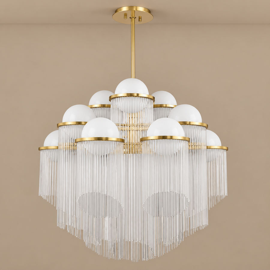 Cascading Glass Chandelier