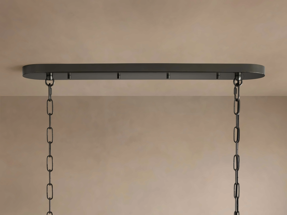 The Verdita Chandelier | Clear Curved Glass | CLND021C