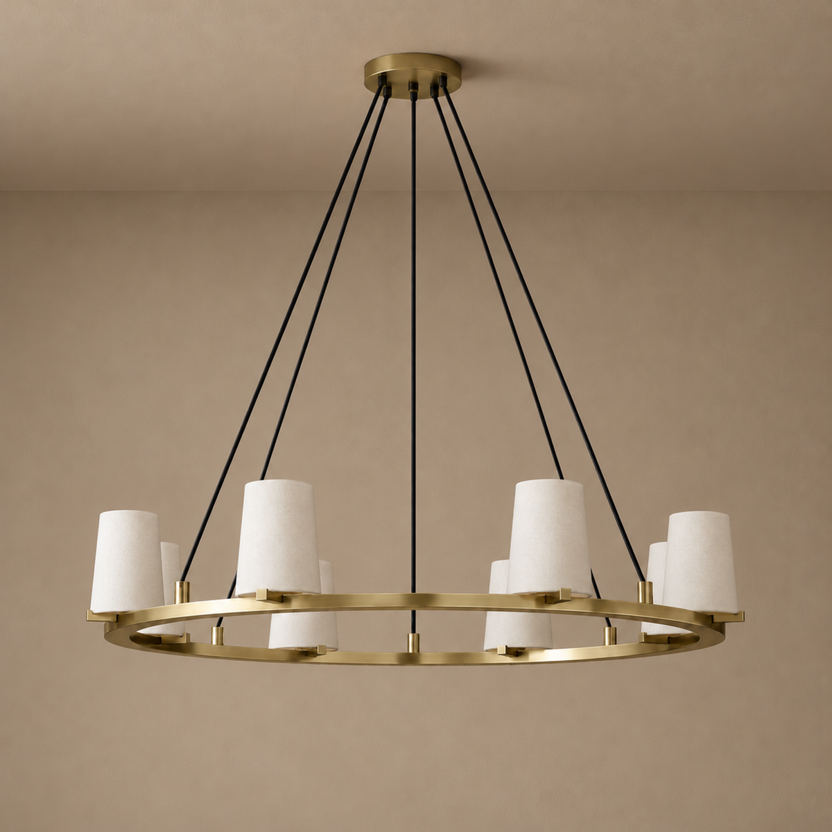 モダン真鍮キャンドルホルダーリングシャンデリア | CLJZQ08A