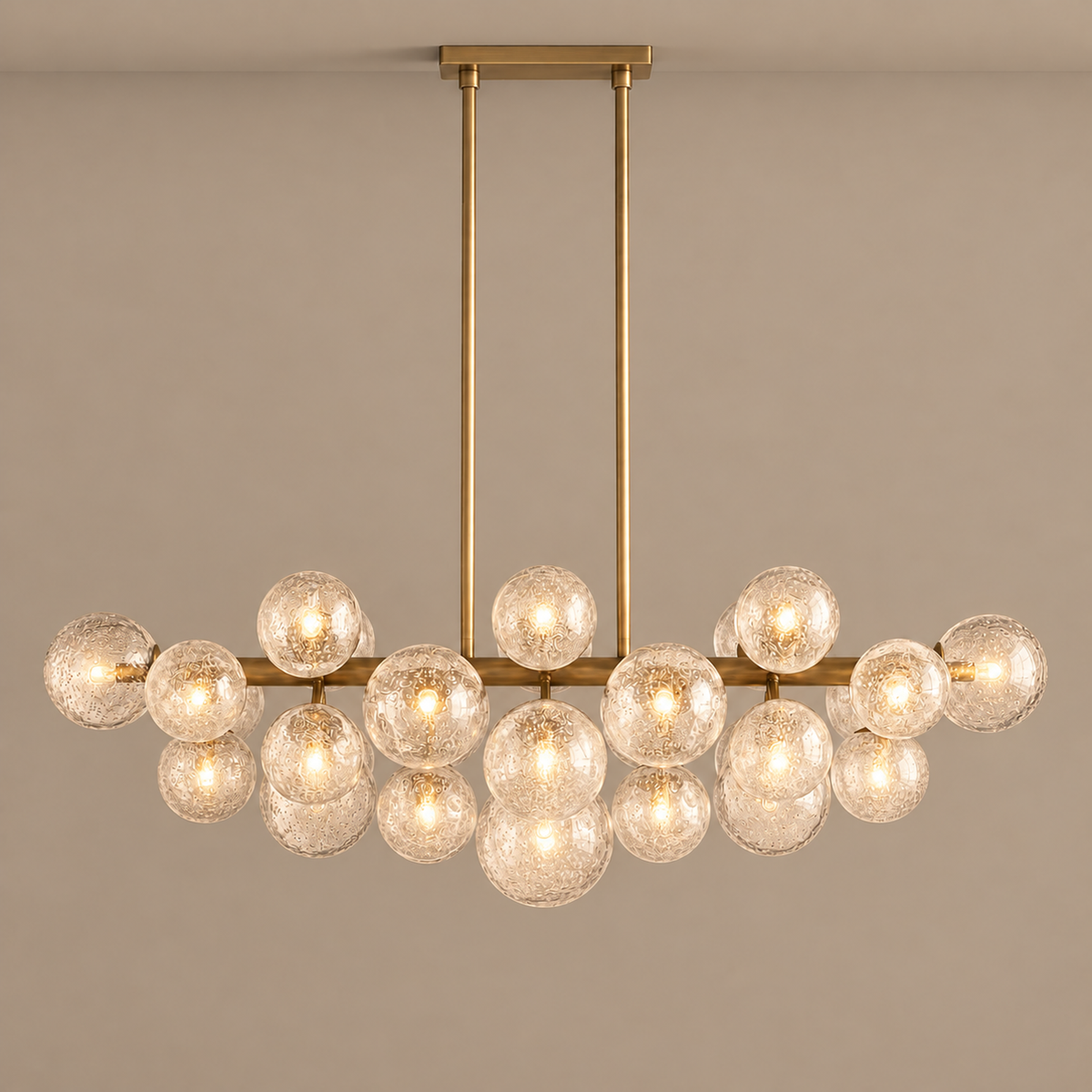 Sillam Linear Brass Chandelier | CLKRH085