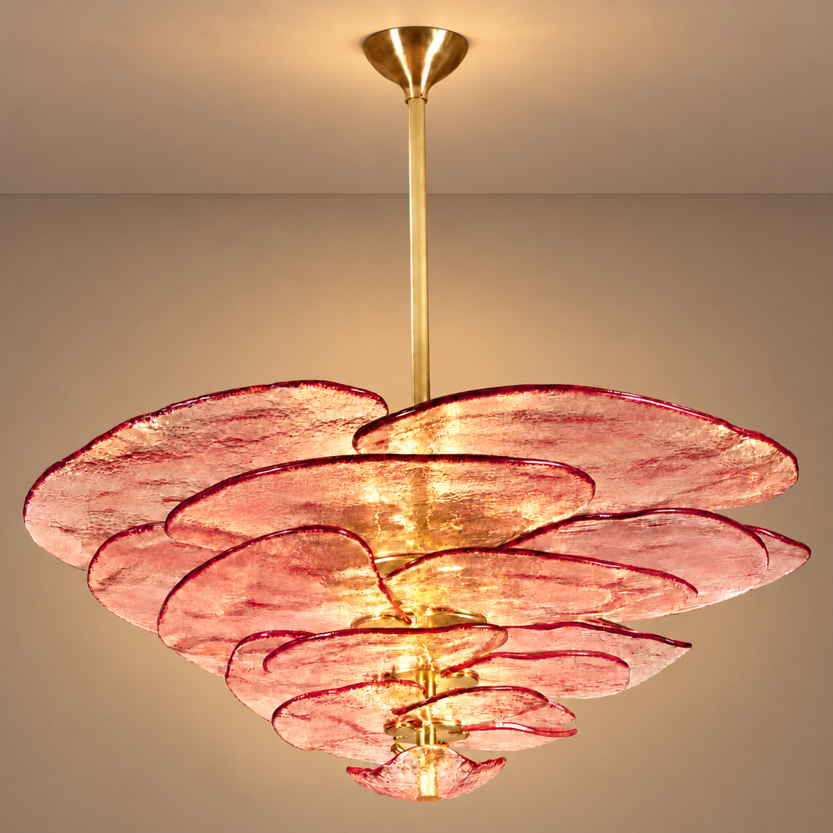 Fiore Chandelier | Glass Pink Petals | CLZL896620