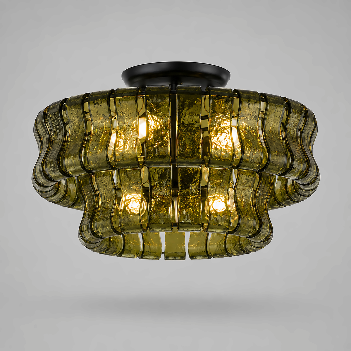 The Bronze Arcadia Semi-Flush | Textured Glass | CLND028