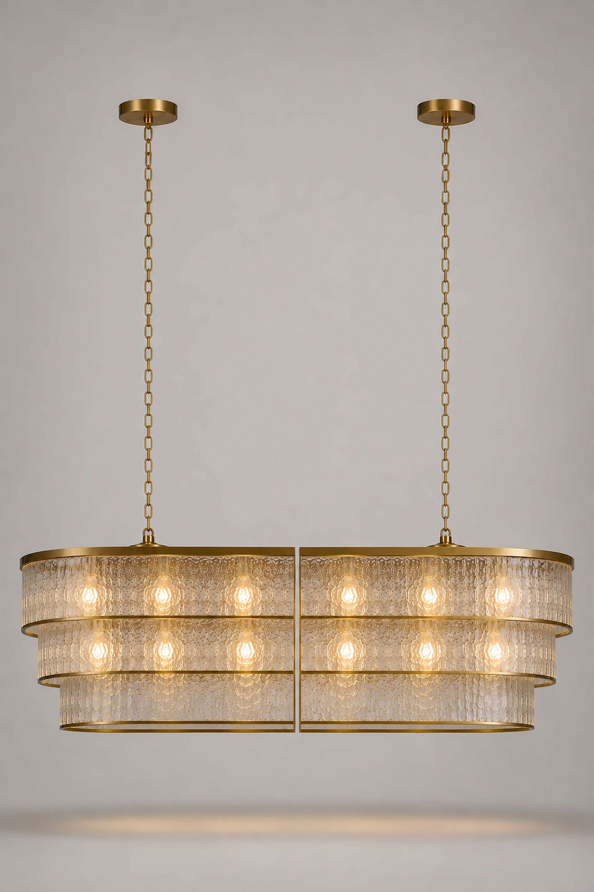 The Éclat Chandelier | Frosted Glass Edition | CLND040
