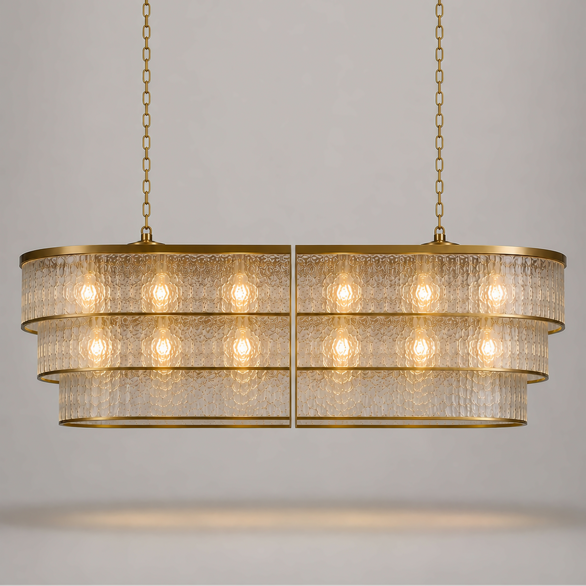 The Éclat Chandelier | Frosted Glass Edition | CLND040