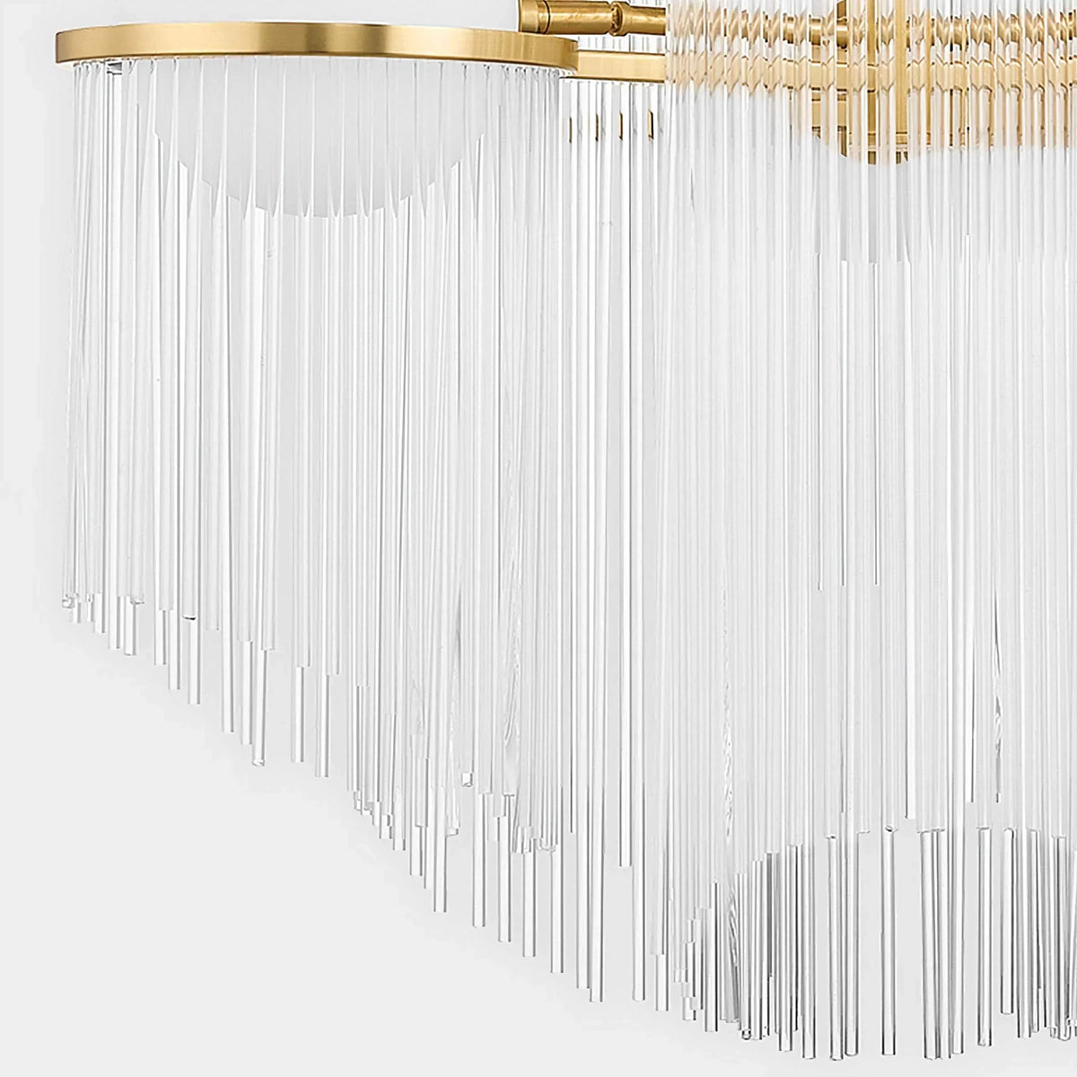 6-light Celestial Crystal Chandelier | Cascading Glass-rod Brass Art Deco Dining & Living Casalolalights Luxury Lamps