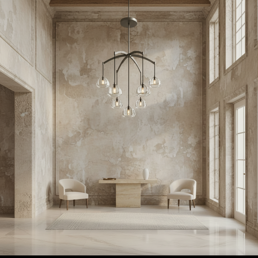 7 LIGHTS BLACK CHANDELIER | CLHYR025B