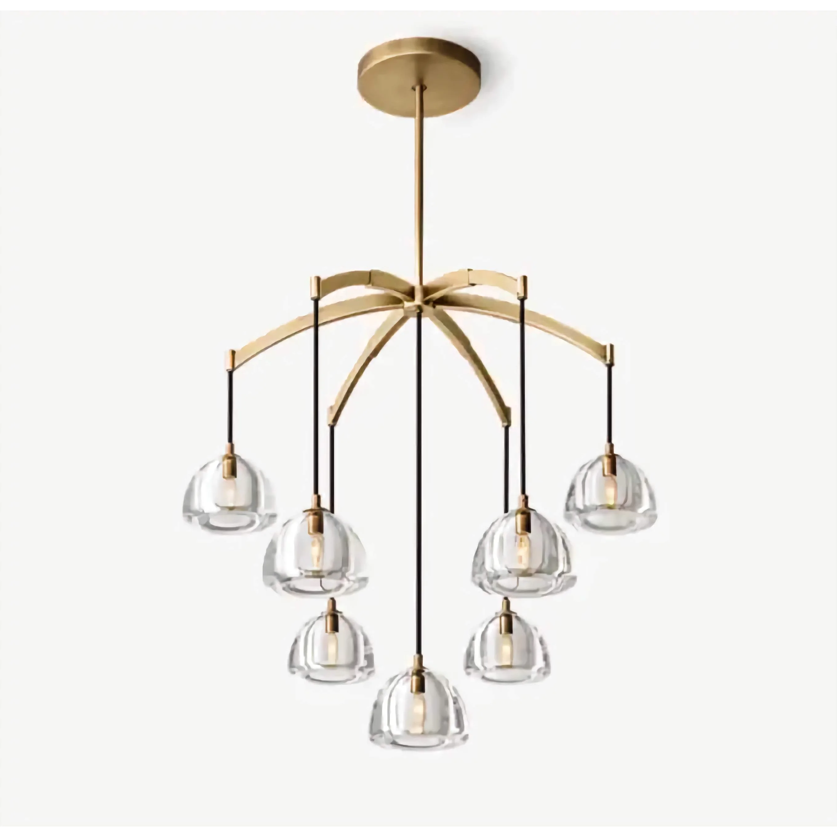 Luxury Chandeliers 7 Lights Ceiling Lamps for Dining Room Copper Finish