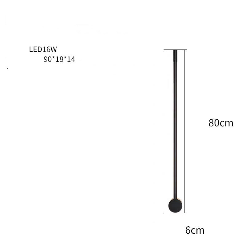 Black iron rod with dimensions and specifications on a white background