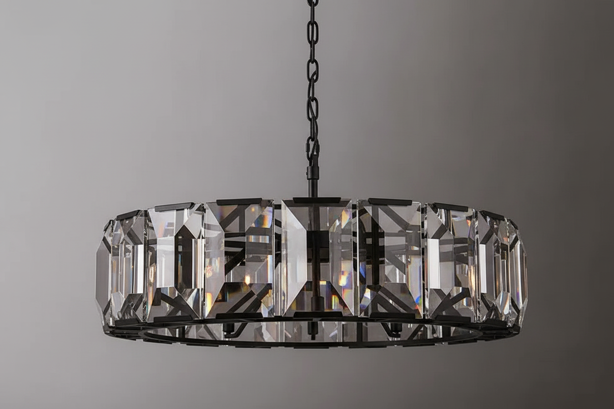ROUND CRYSTAL HALO CHANDELIER | CLPORH009k