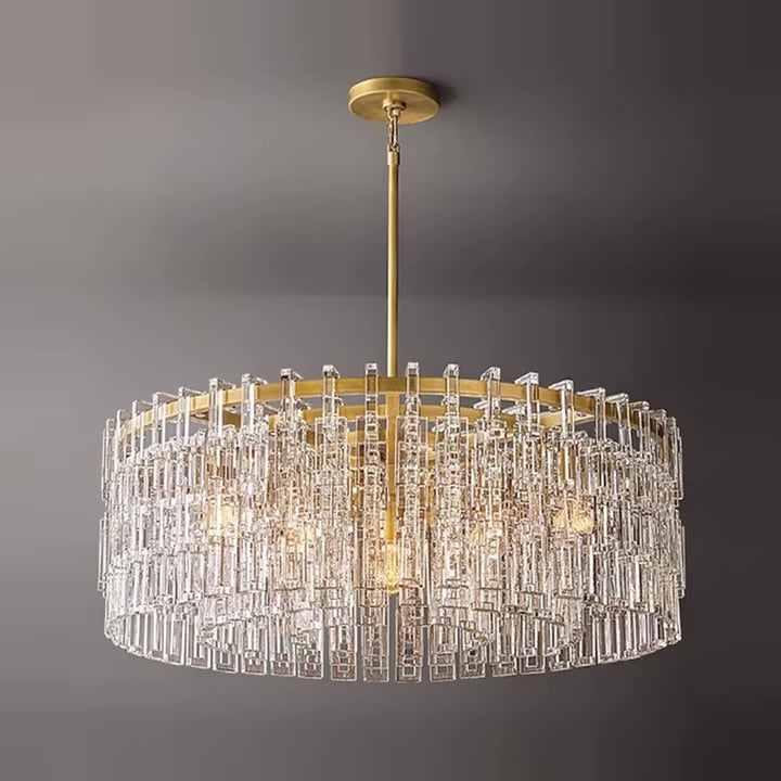 ثريا طبلية من الكريستال مقطوعة يدوياً | CLHUYL0251