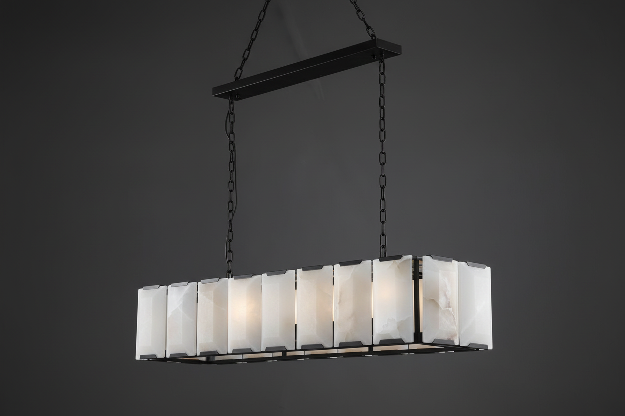 ブラックリニア銅製シャンデリア | CLPORH022LB