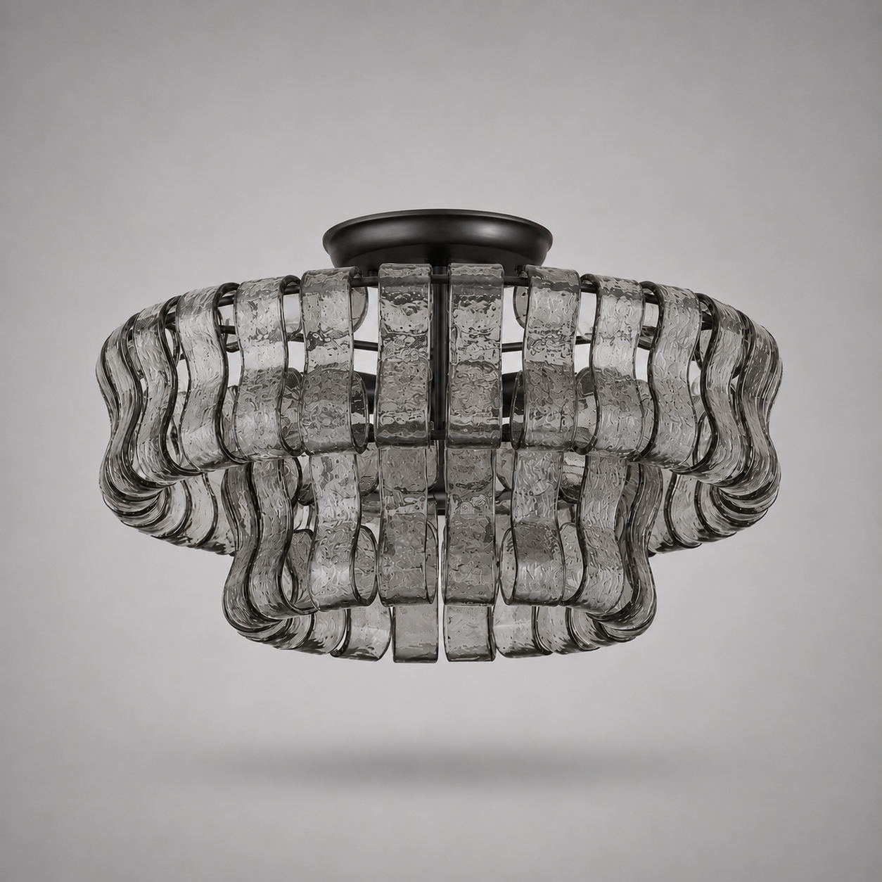 The Arcadia Chandelier | Curved Glass Panels | CLND029