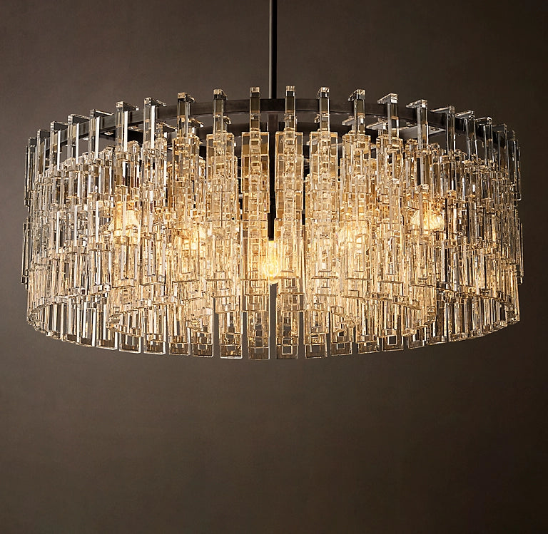 HAND-CUT CRYSTAL DRUM CHANDELIER | CLHUYL0251