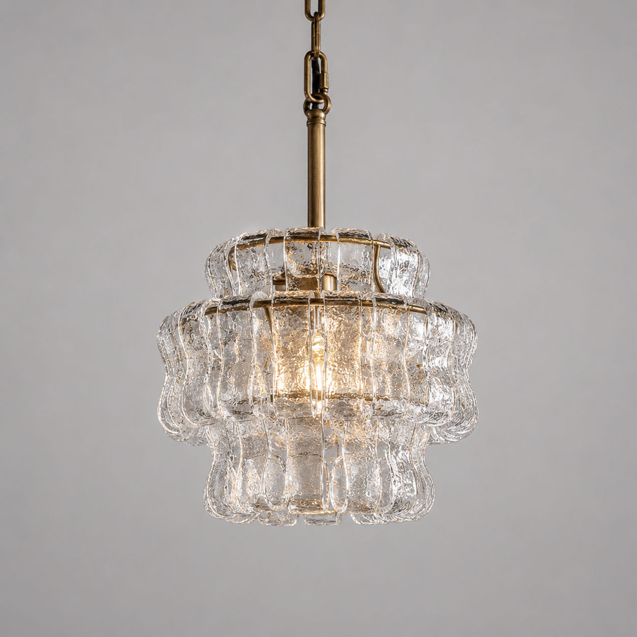 The Bronze Odette Pendant | Textured Art Glass | CLND024