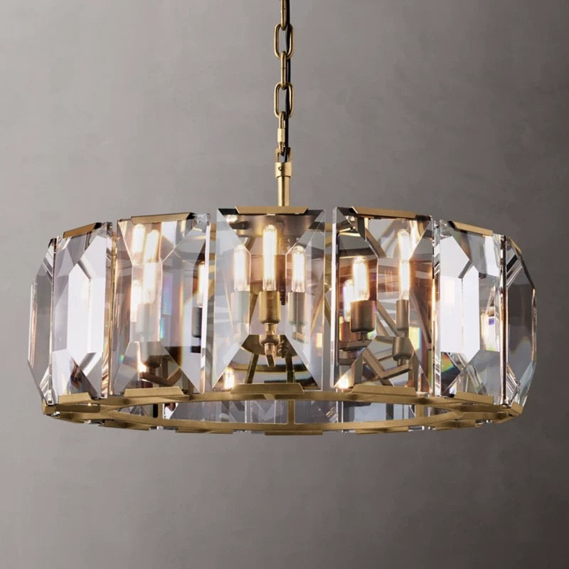 ROUND CRYSTAL HALO CHANDELIER | CLPORH009k