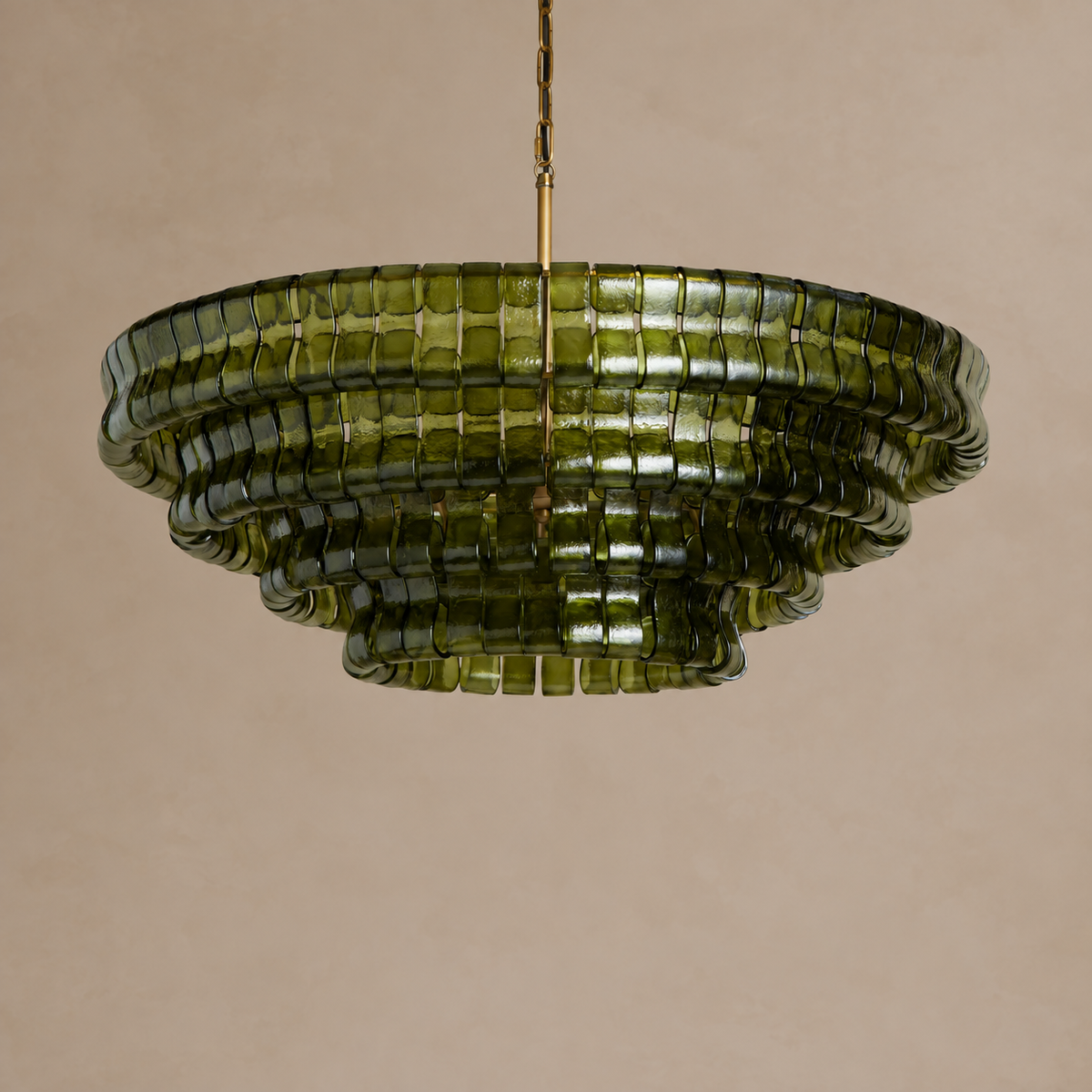 The Bellatrix Chandelier | Green Glass | CLBLXGCH