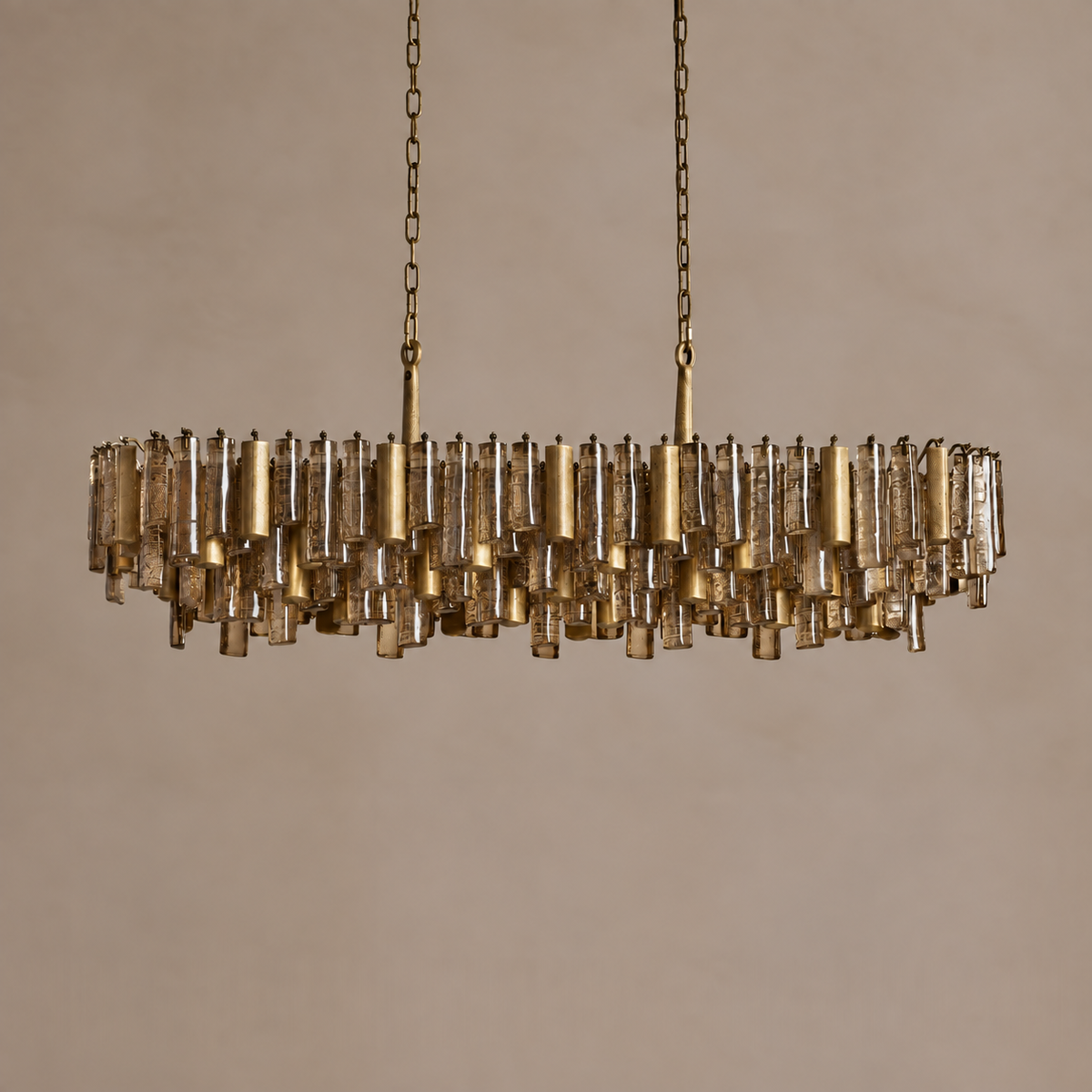 Veneziana Linear Chandelier | Cast Glass | CLVNZLIN