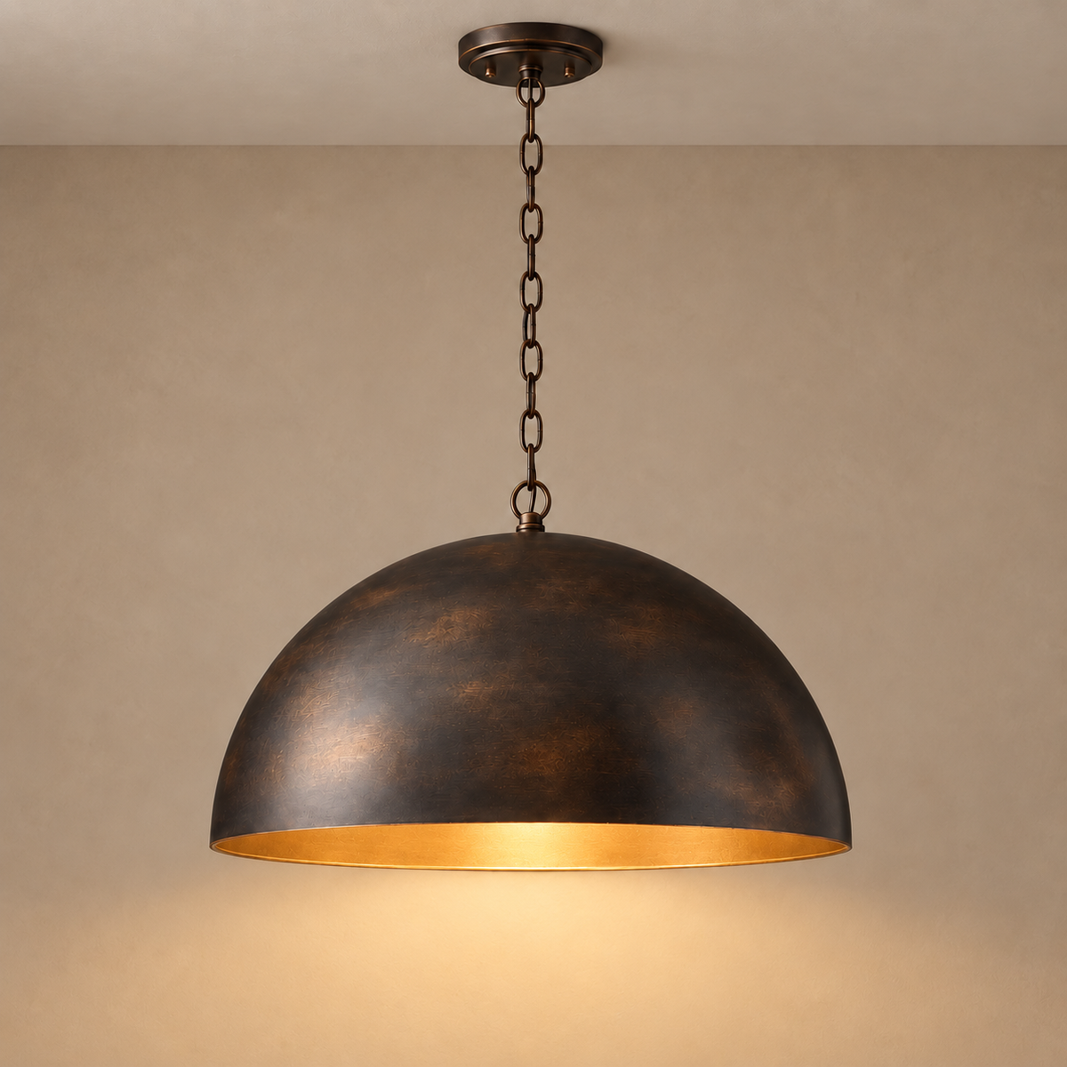 Aurelia Dome Pendant | Black, Bronze or Brass | CLSS8500B