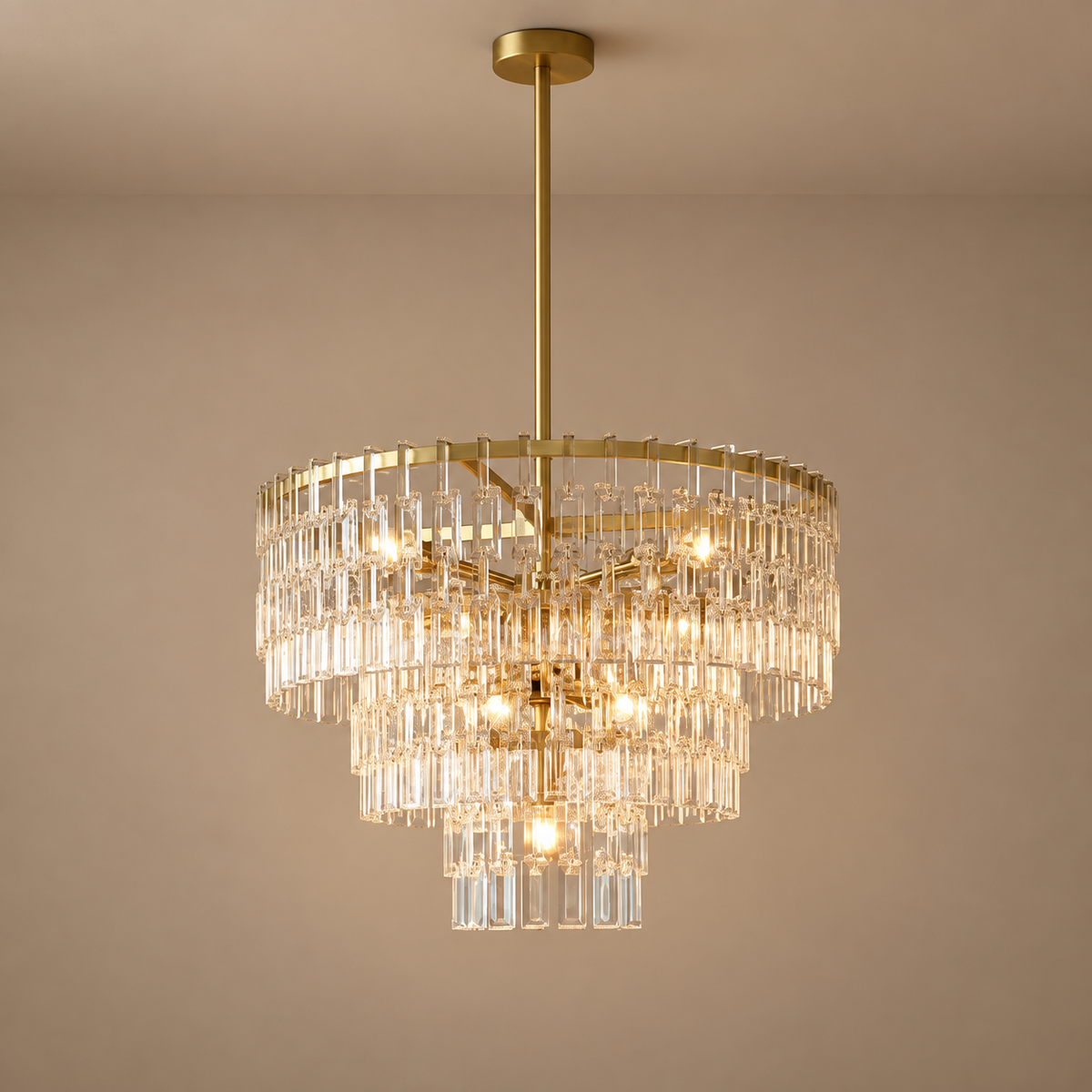 Decò Round Small | Hand-Cut Crystal & Brass | CLHUYL0250