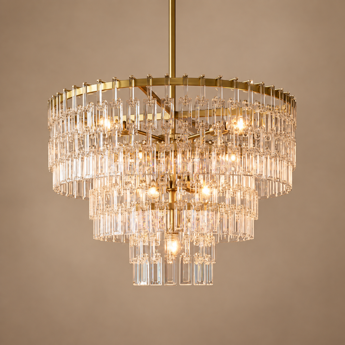Decò Round Small | Hand-Cut Crystal & Brass | CLHUYL0250