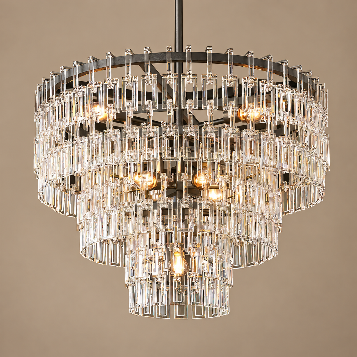 Decò Round Small | Hand-Cut Crystal & Brass | CLHUYL0250