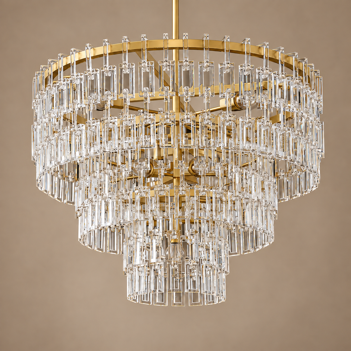 Decò Round Small | Hand-Cut Crystal & Brass | CLHUYL0250