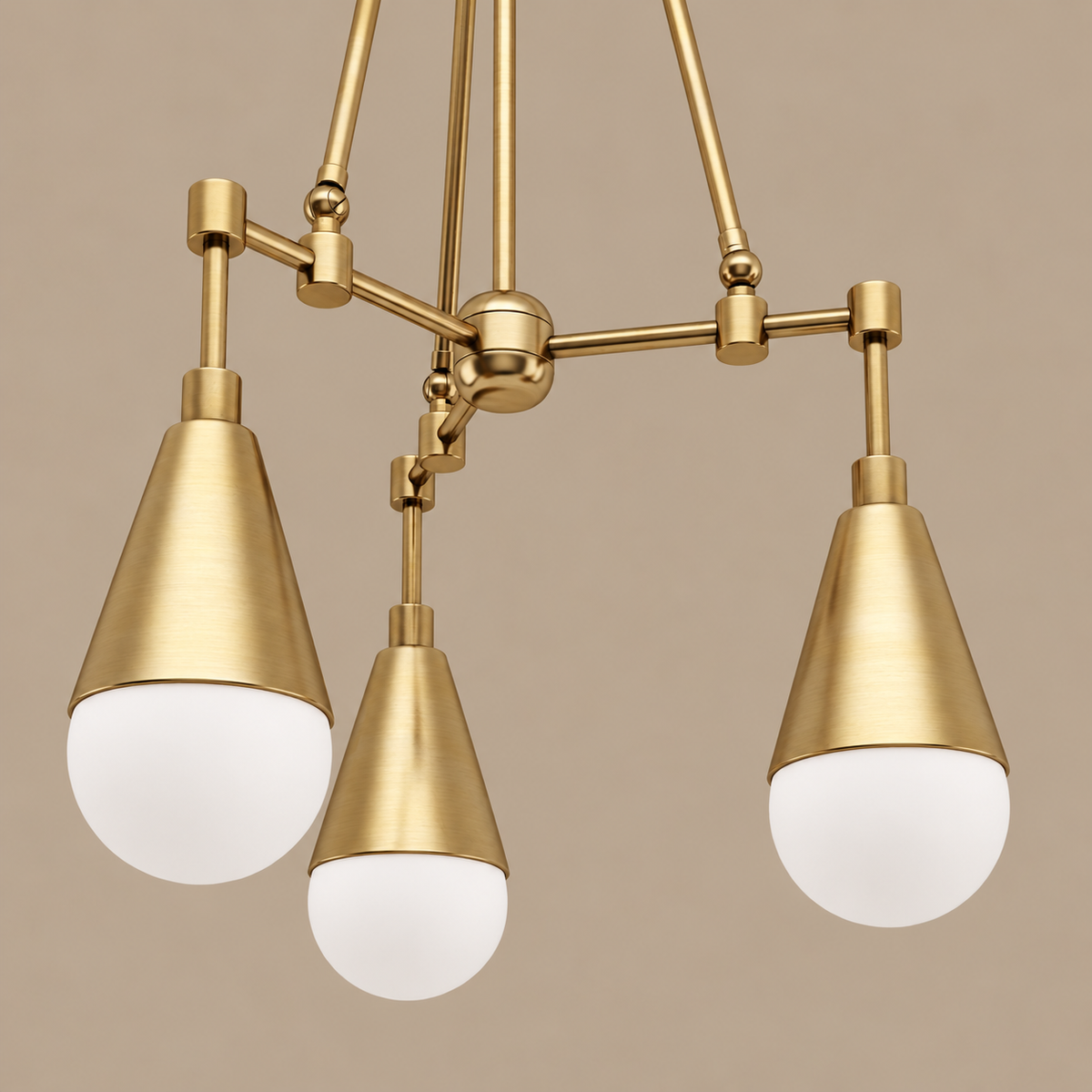 Flaminia Triple Pendant | Brass & Opaline | CLFLA056