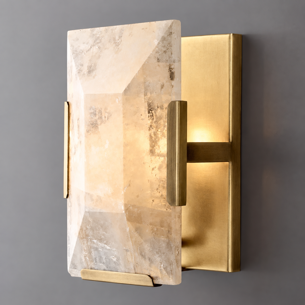 CALCITE & COPPER WALL SCONCE | CLUG02