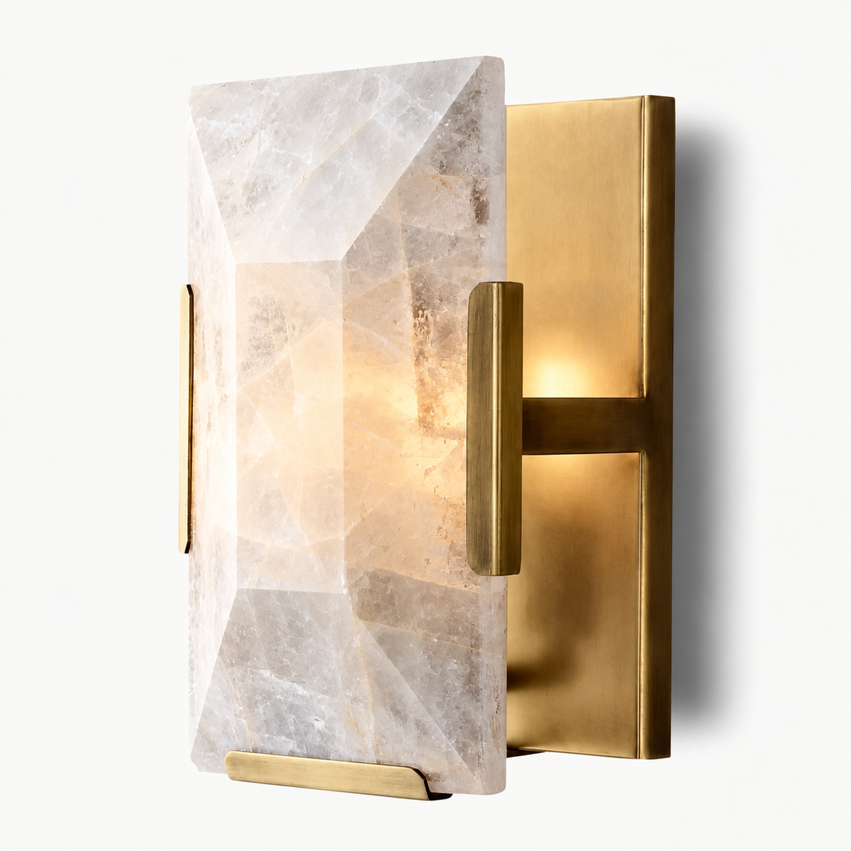 CALCITE & COPPER WALL SCONCE | CLUG02
