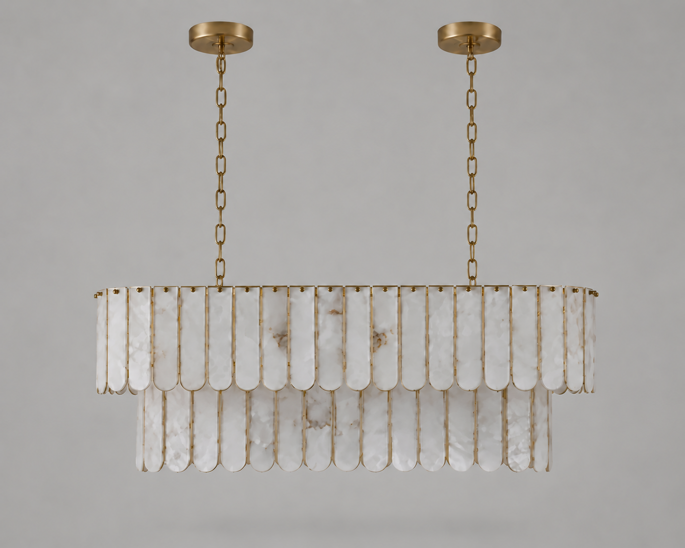 OVAL TIERED SHELL CHANDELIER | CLJUPOFS