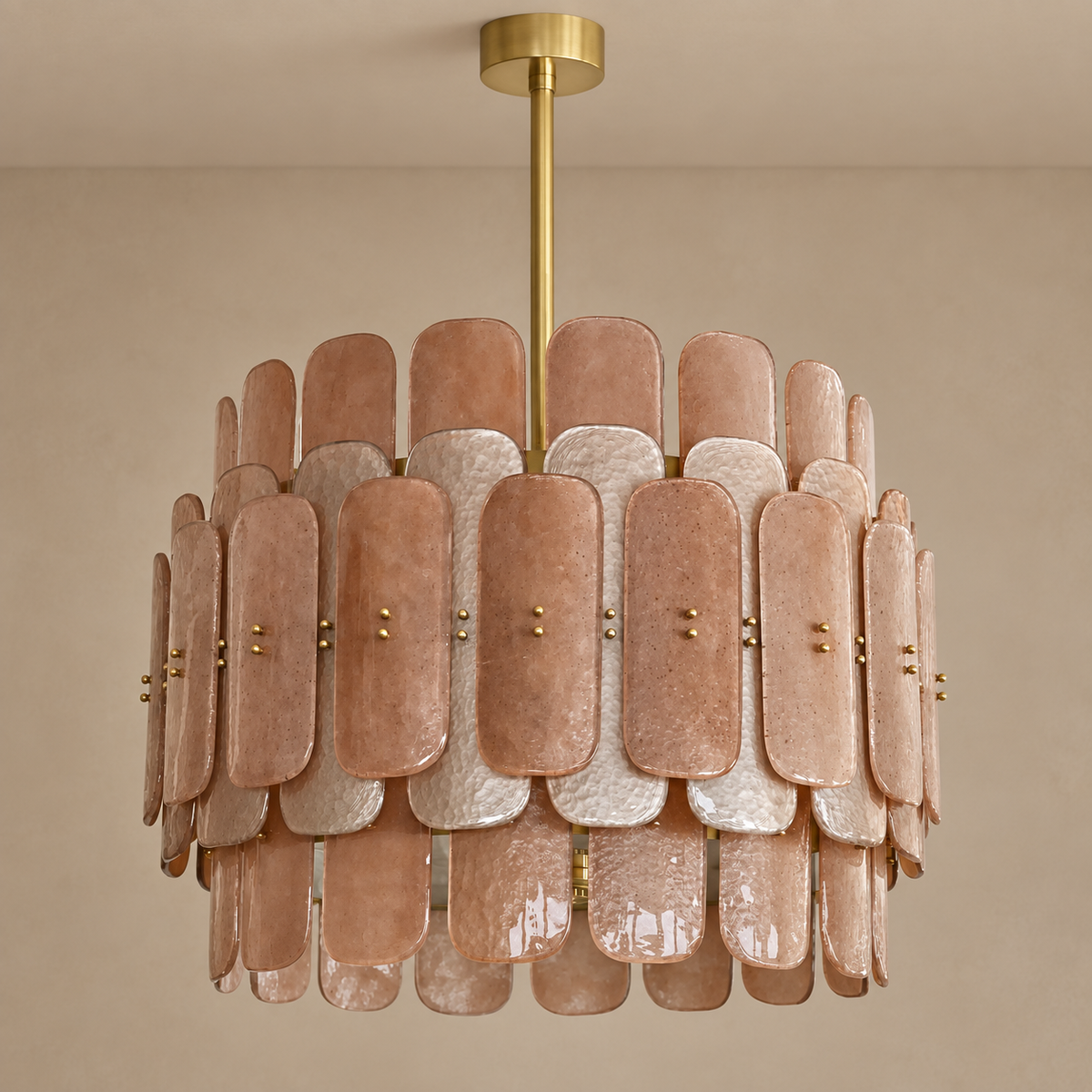The Ascenza Chandelier | Glass & Brass | CLND042