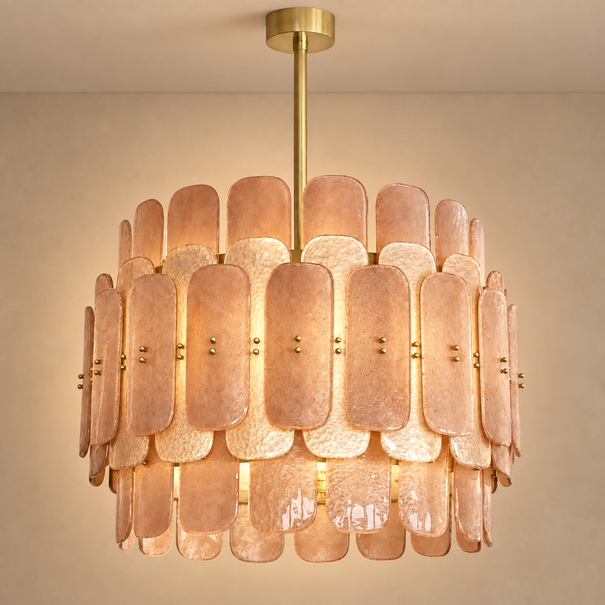 The Ascenza Chandelier | Glass & Brass | CLND042
