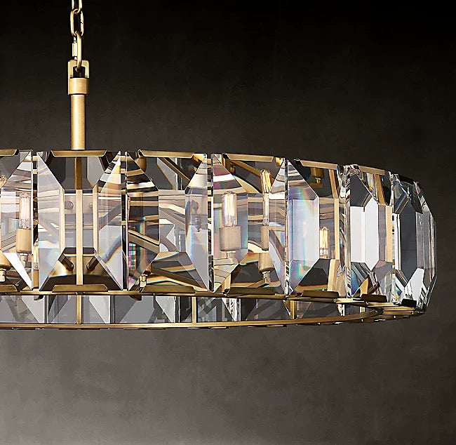 ROUND CRYSTAL HALO CHANDELIER | CLPORH009k