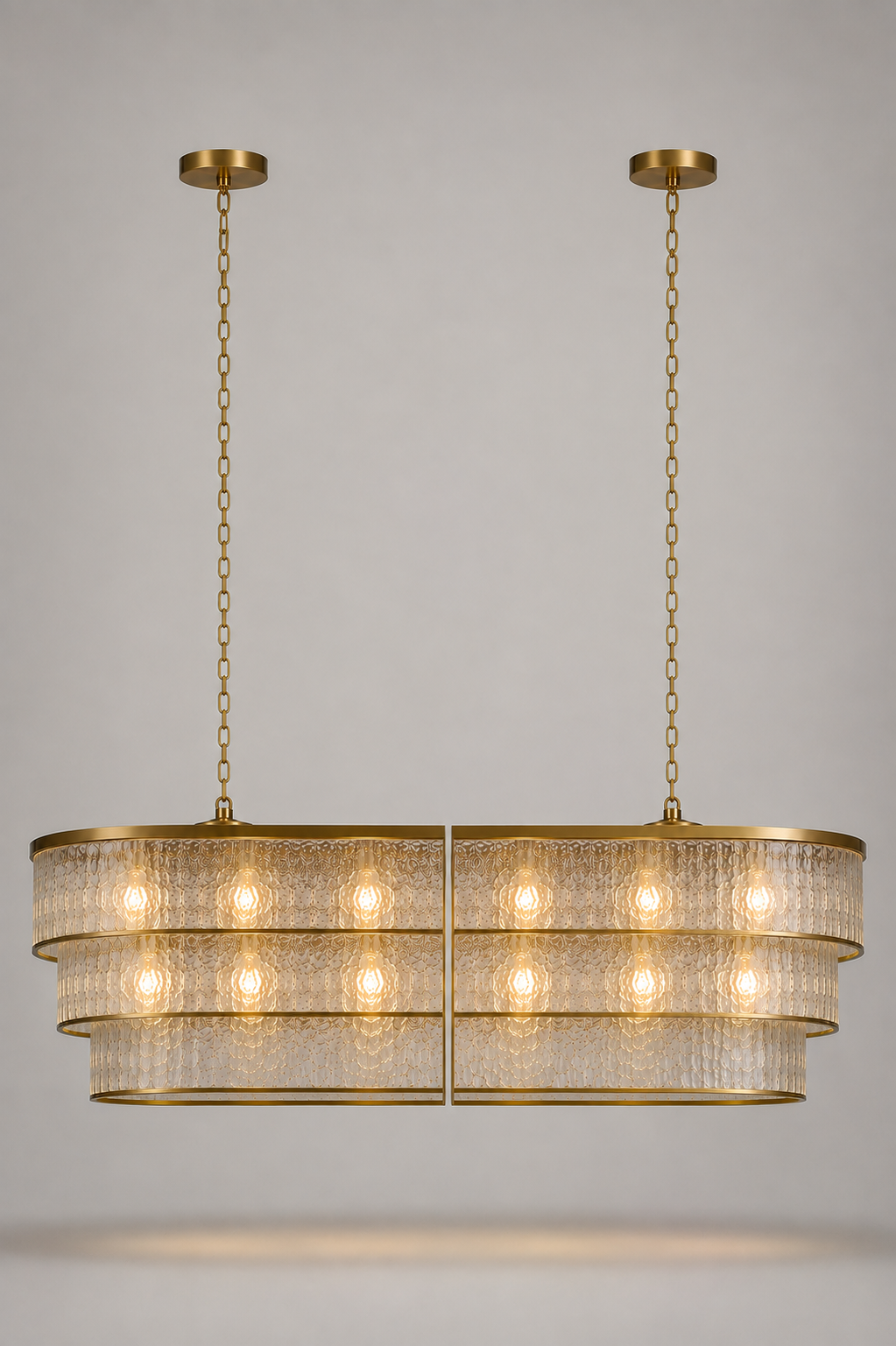 The Éclat Chandelier | Frosted Glass Edition | CLND040