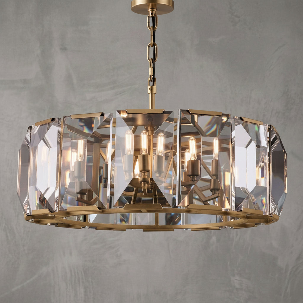 ROUND CRYSTAL HALO CHANDELIER | CLPOH009k