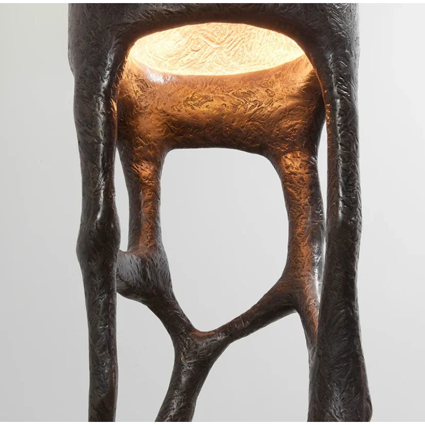 Black Fiberglass Sculptural Floor Lamp | Atelier Nexus Abstract Modern Ul Listed Led Ready