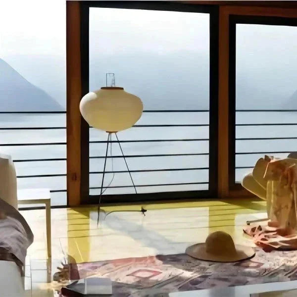 Noguchi Lamp | Akari Paper 10a | Tripod Floor for Japandi Minimalism Wabi-sabi Decor | Casalola Casalolalights Luxury