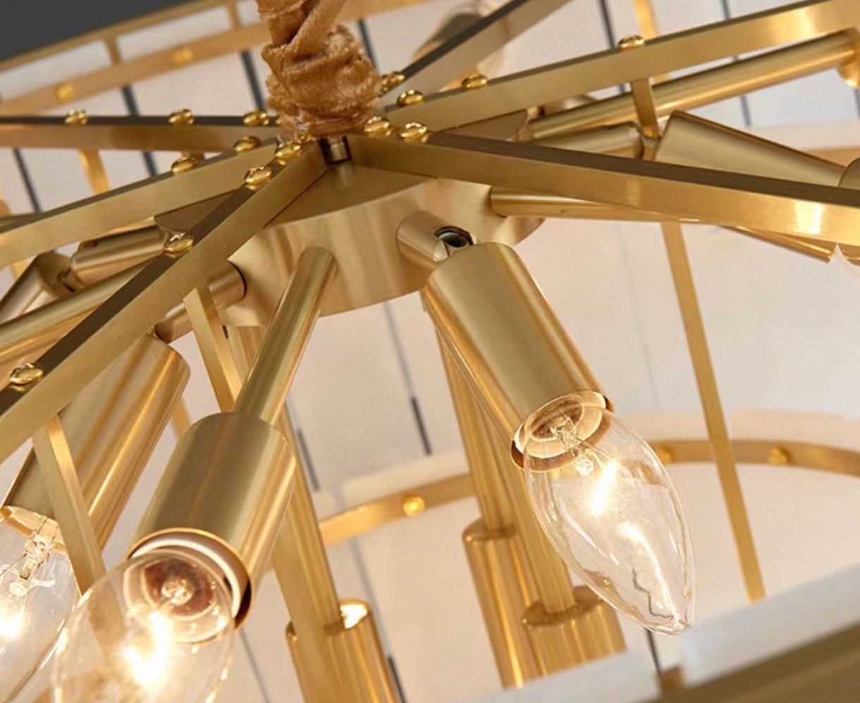 Solid Alabaster Tiered Chandelier | Art Deco Architectural Pendant | Custom Multi-tier Lighting | Casalola Lights