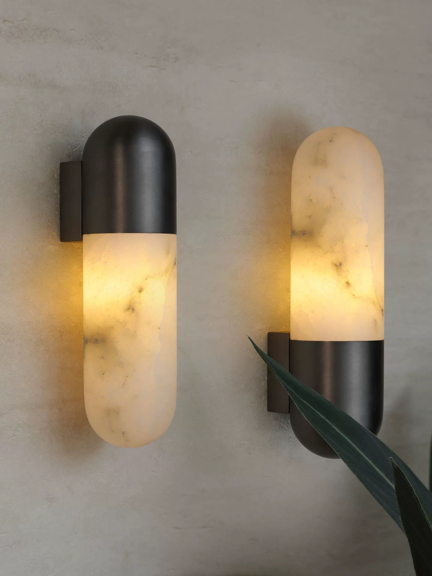 Organic Alabaster Wall Sconce – Casalola Stainless Steel Bedroom & Hallway Light Casalolalights Luxury Lamps