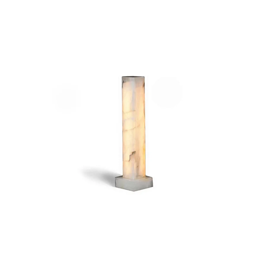 Alabaster Column Floor Lamp | Solid-stone Pillar Minimalist Modern Living Room & Bedroom Casalolalights Luxury Lamps