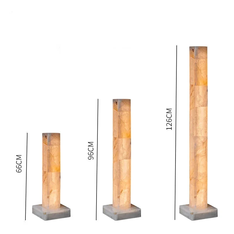 Alabaster Column Floor Lamp | Solid-stone Pillar Minimalist Modern Living Room & Bedroom Casalolalights Luxury Lamps