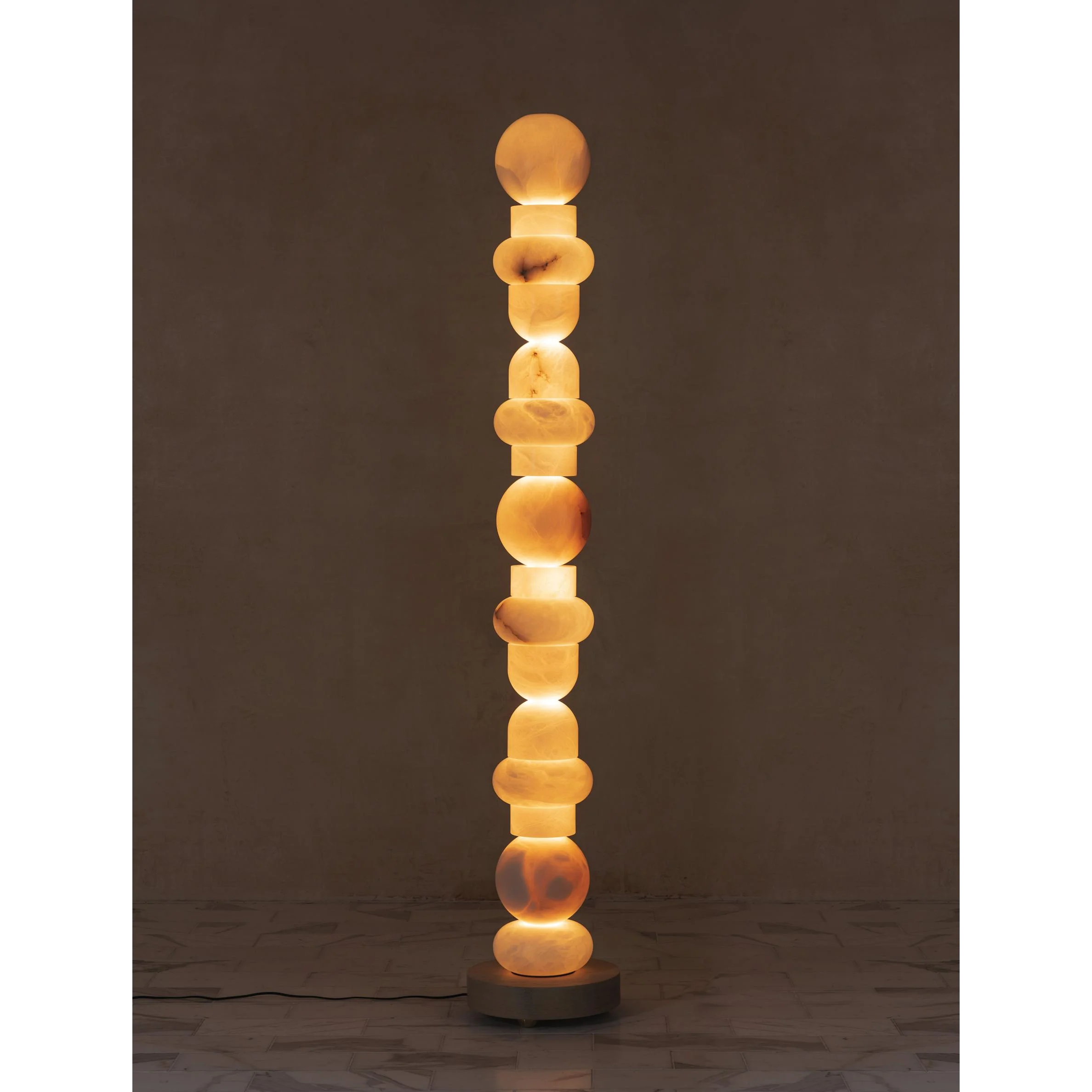 Totem Alabaster Floor Lamp | Real Luxury Marble for High End Interiors