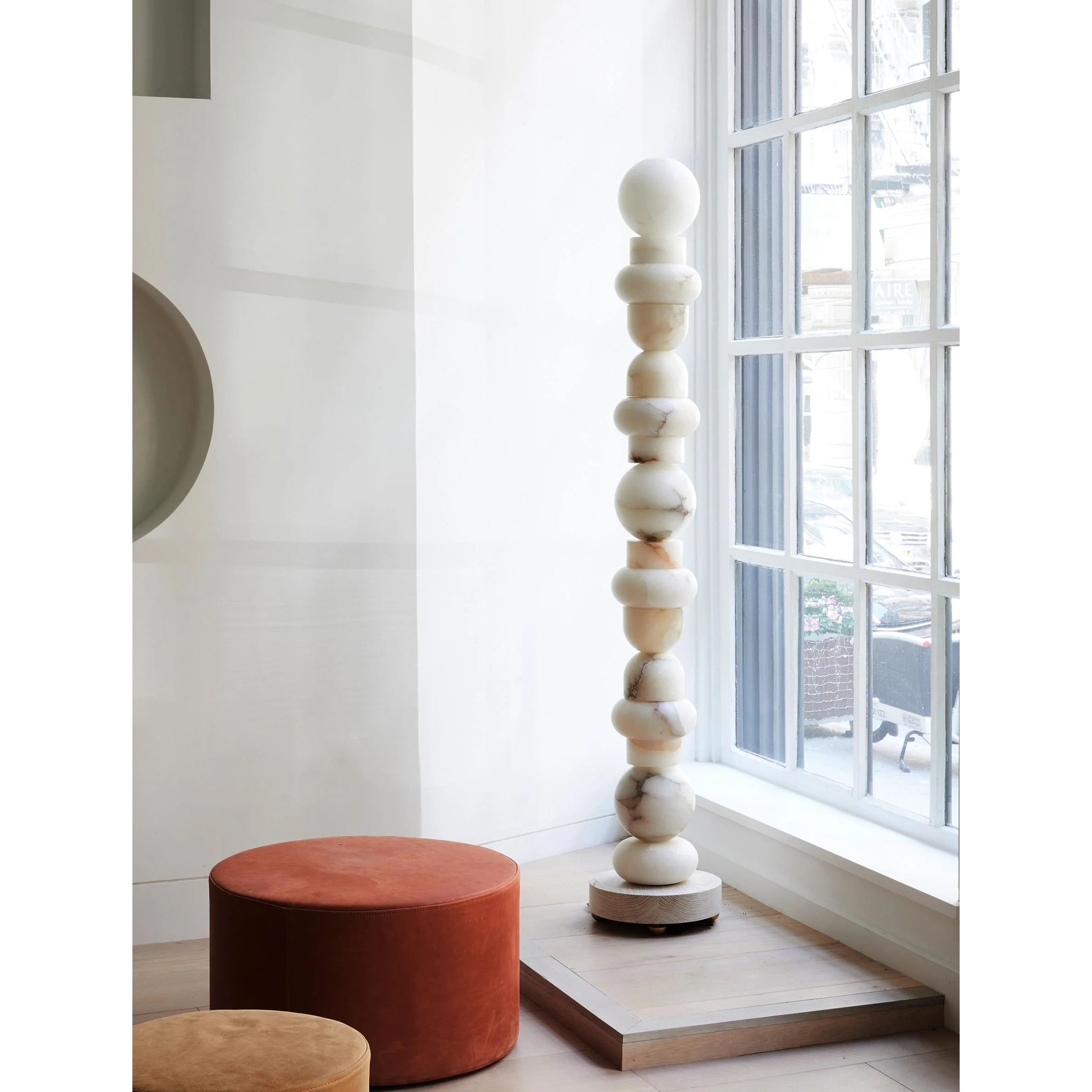 Totem Alabaster Floor Lamp | Real Luxury Marble for High End Interiors