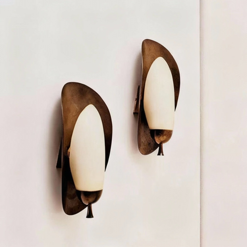 Alabaster and Copper Wall Sconce – Casalola Vertical Stone Column Light for Bedroom & Hallway