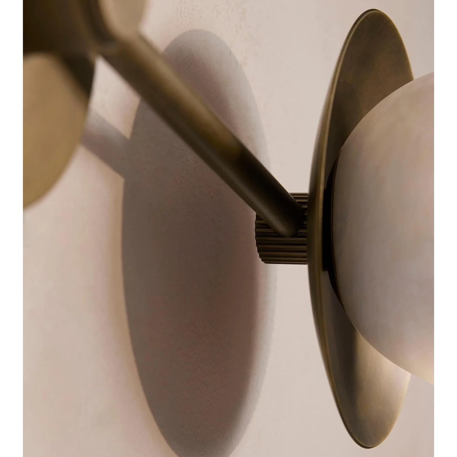 Alabaster Double Wall Sconce – Aged Brass & Sculptural Design