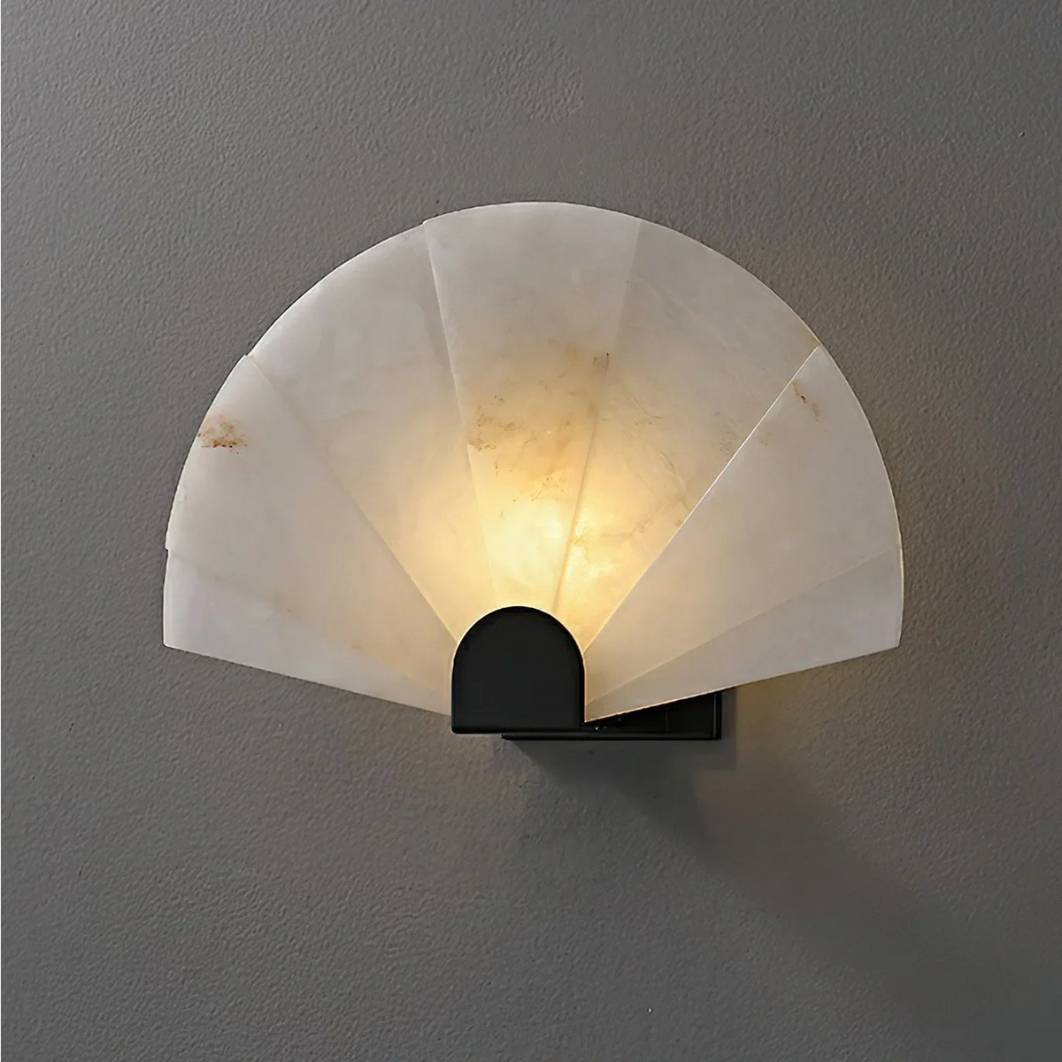 Alabaster Fan Wall Sconce | Translucent Stone 35cm Modern Living Room & Hallway Casalolalights Luxury Lamps