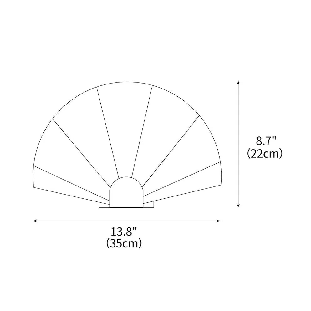 Fan Shaped Alabaster Wall Sconce – Sculptural Modern Accent
