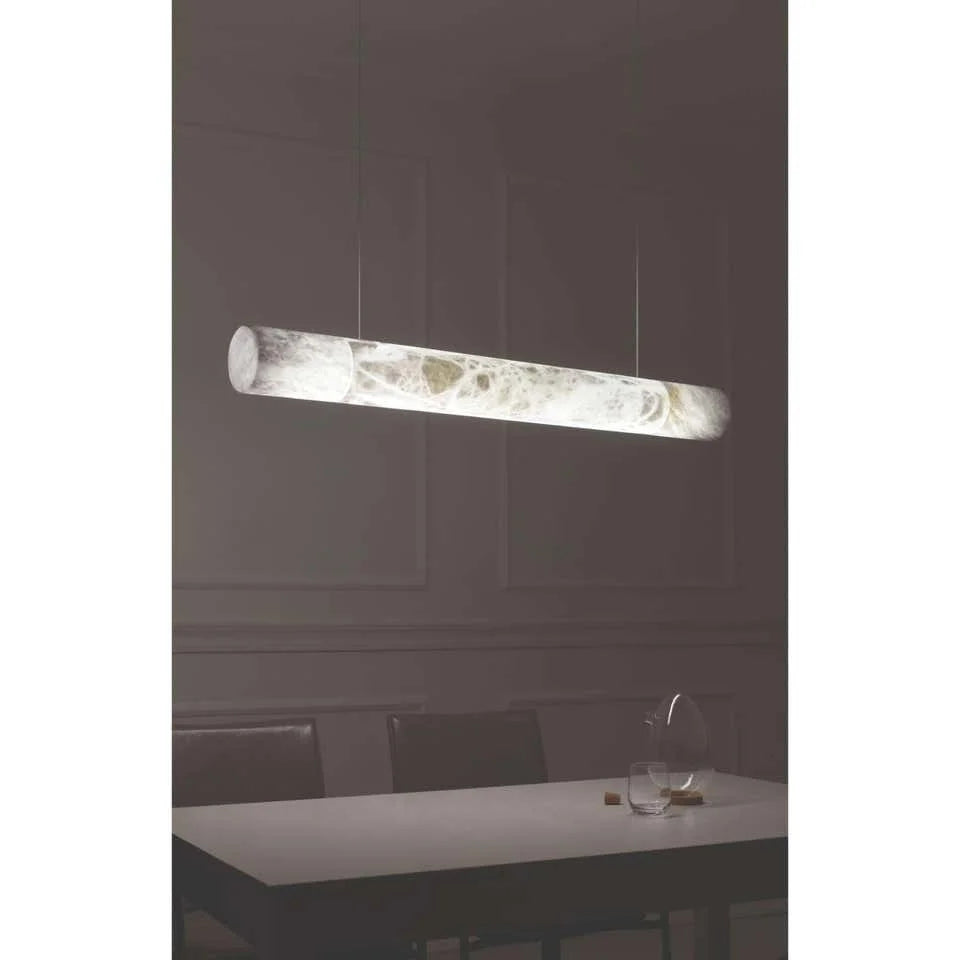 Modern Linear Alabaster Hanging Lamps Chandelier for Dining Room and Kitchen | Casalola Lights