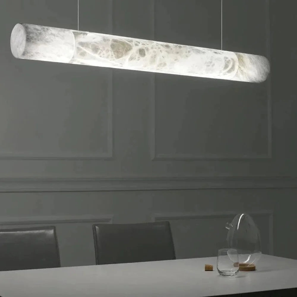 Modern Linear Alabaster Hanging Lamps Chandelier for Dining Room and Kitchen | Casalola Lights